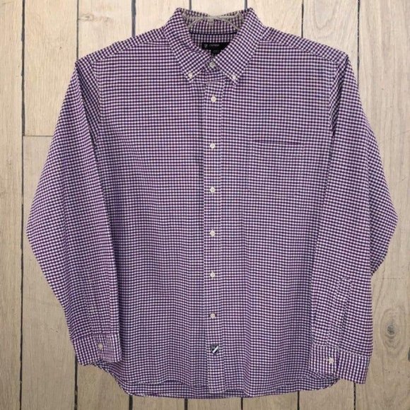 CREMIEUX Classics Men's Shirt Purple Sz 2X Checks Long Sleeves Button Down - Picture 1 of 10